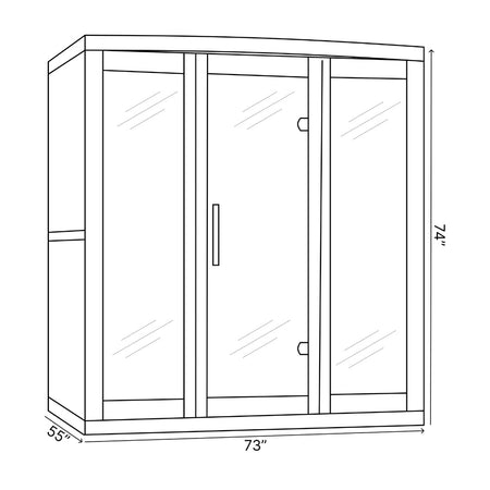 GDI-8260-01 Golden Designs Saunas Dimensions