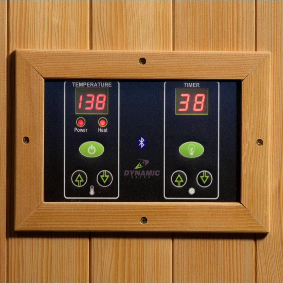 Gracia Low EMF Infrared Sauna Dynamic Saunas Control Panel
