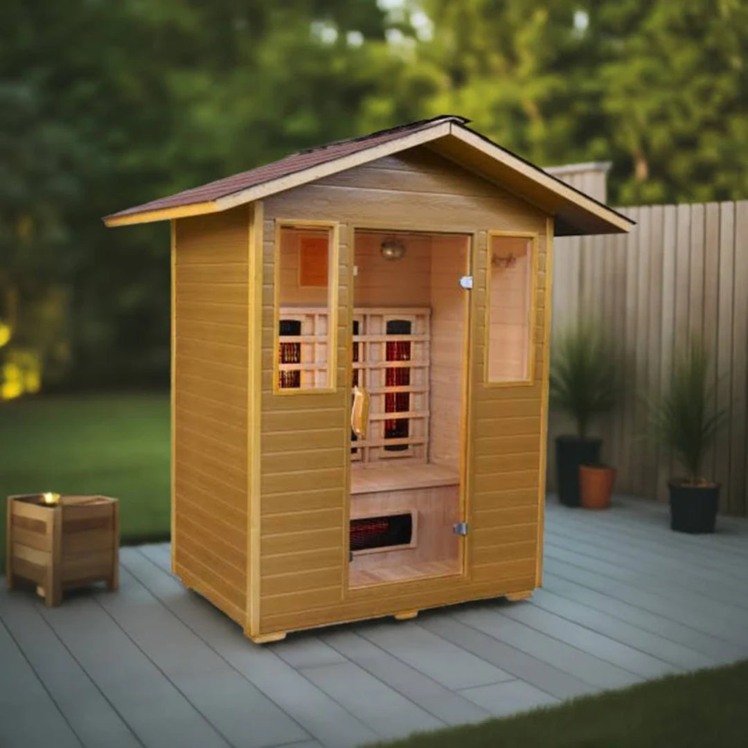 Grandby 3-Person Outdoor Sauna with Ceramic Heater