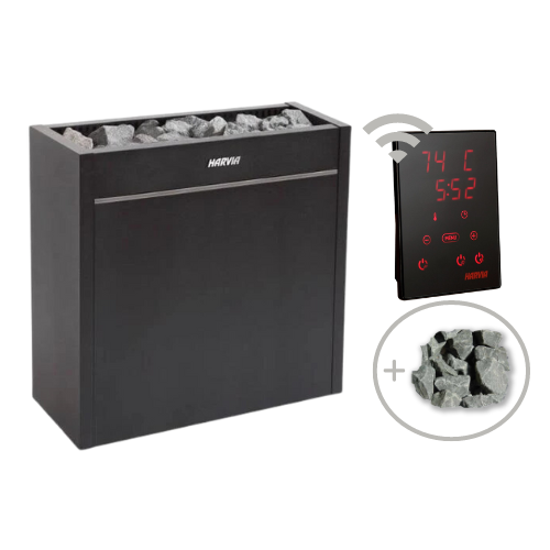 Harvia Virta Pro 16/20kW 240V/208V Electric Sauna Heater Package w/ Digital Controller and Wifi and Stones