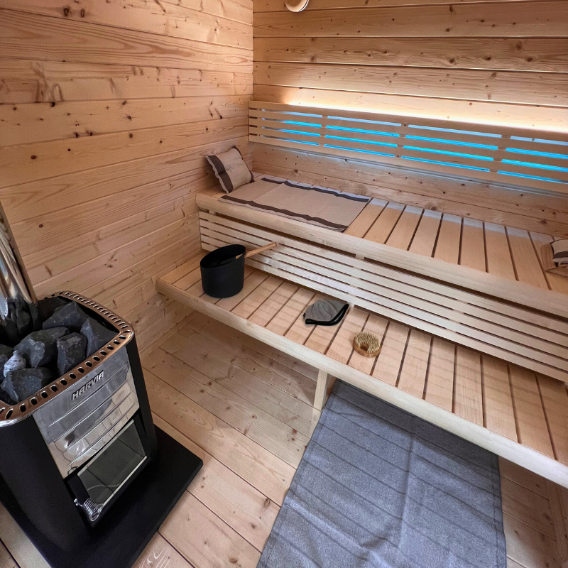 Harvia M3 Wood Burning Stove Package w/ Chimney and Floor Protection and Stones