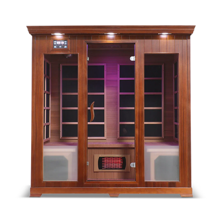 HealthSmart 4-Person FAR Infrared Sauna Cedar Front