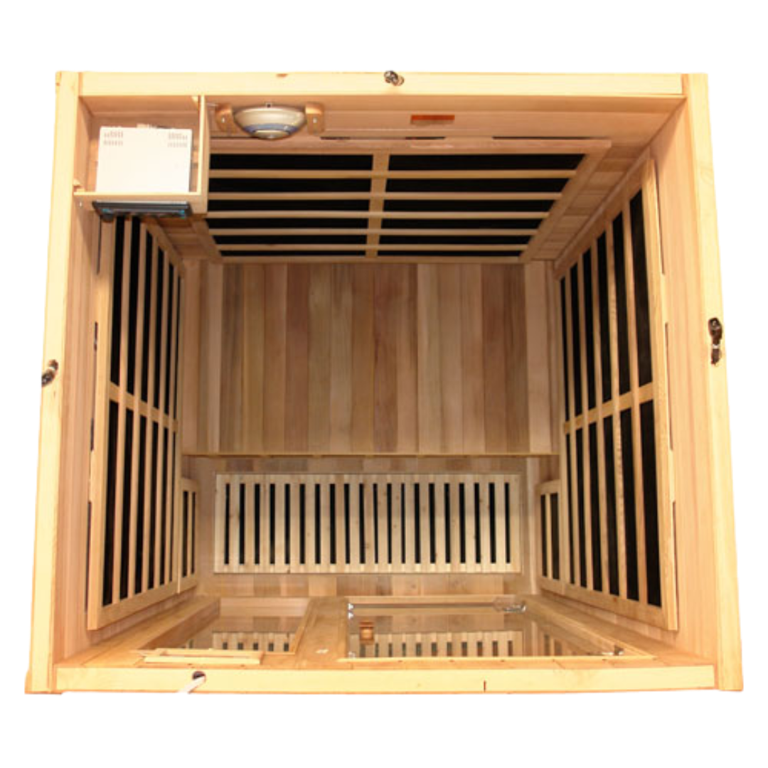 HealthSmart Wooden Finish 2 Person Infrared Sauna