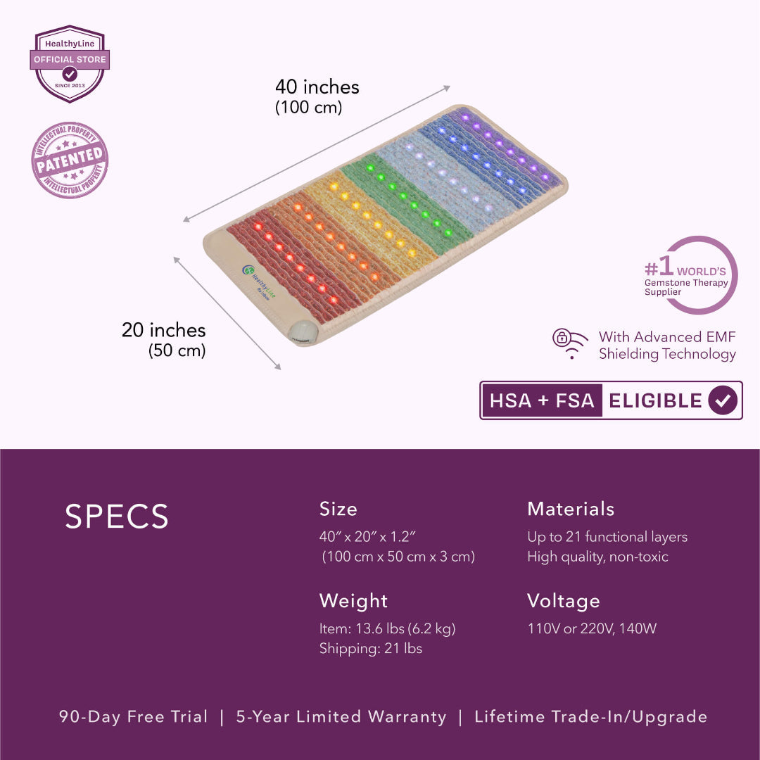 HealthyLine Rainbow Chakra Series Premium Healing Pad