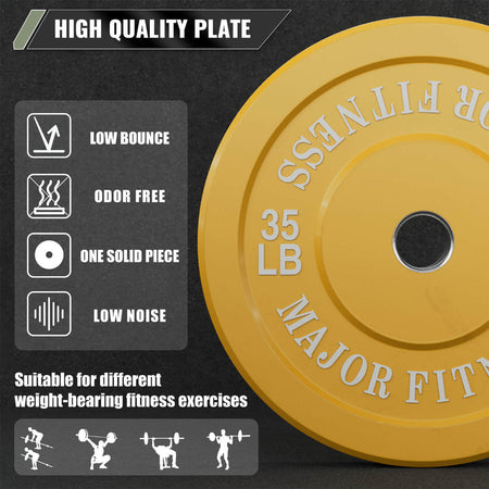 Heavy Duty Bumper Plates Set Major Fitness