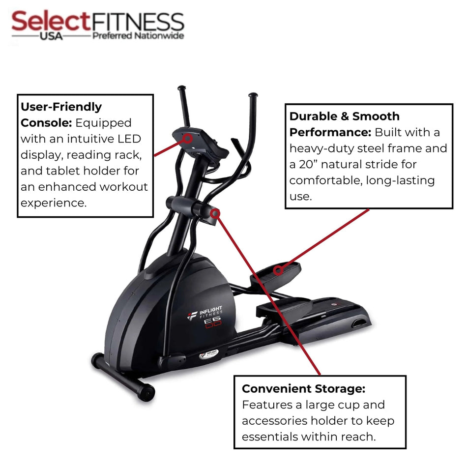 Inflight Fitness E6 Commercial Elliptical Trainer