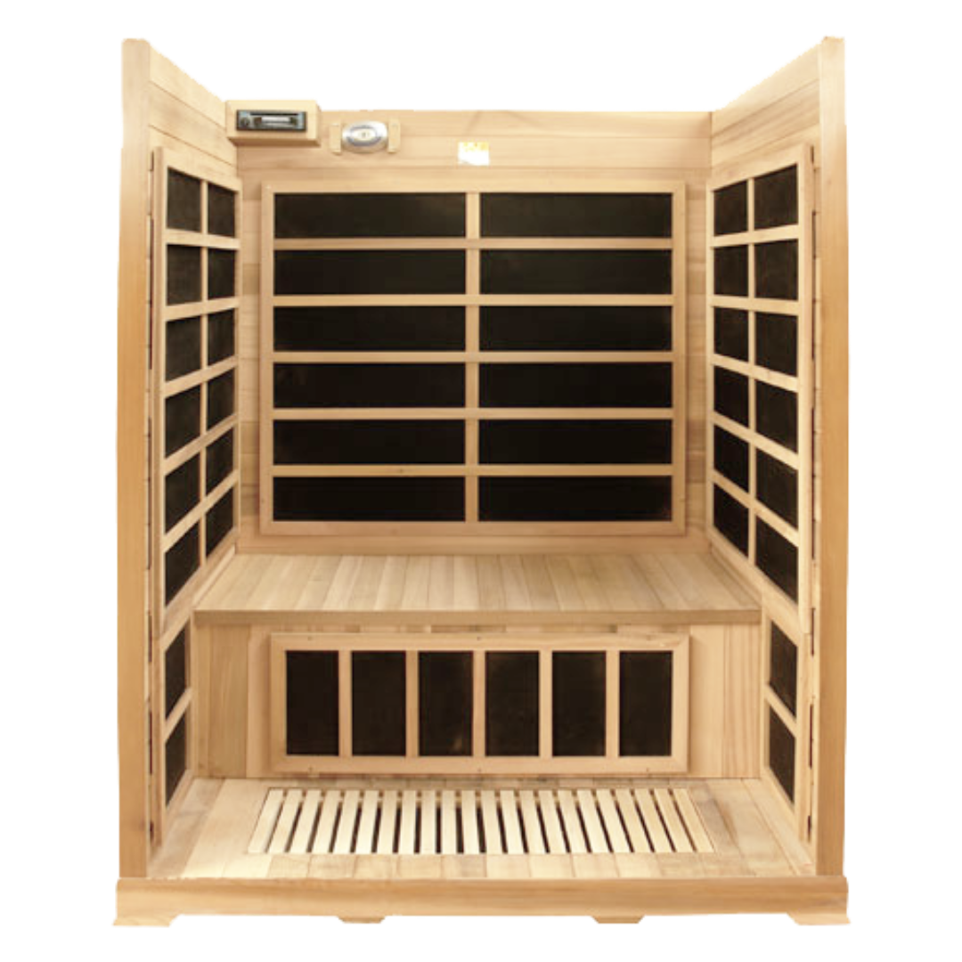 Infrared Sauna 3 Person HealthSmart Wood Finish Model