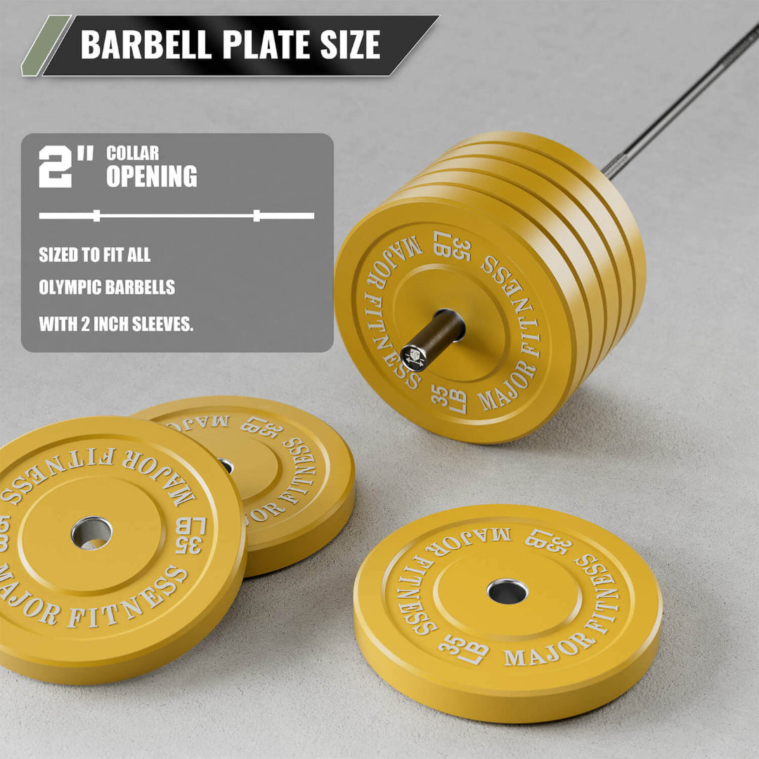 Major Fitness Bumper Plates Set For Strength Training