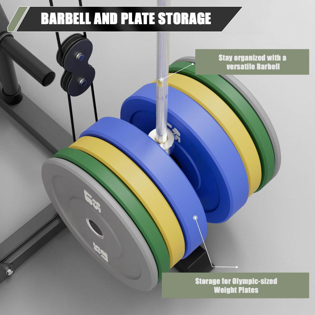 Major Fitness PLM03 Combo Holder Plate Barbell