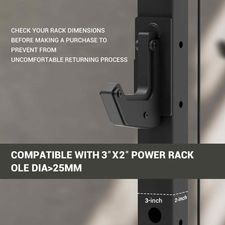 Major Fitness Power Rack Sandwich J Hooks