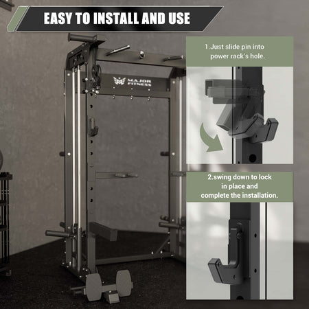 Major Fitness Sandwich J Hooks For Squat Rack