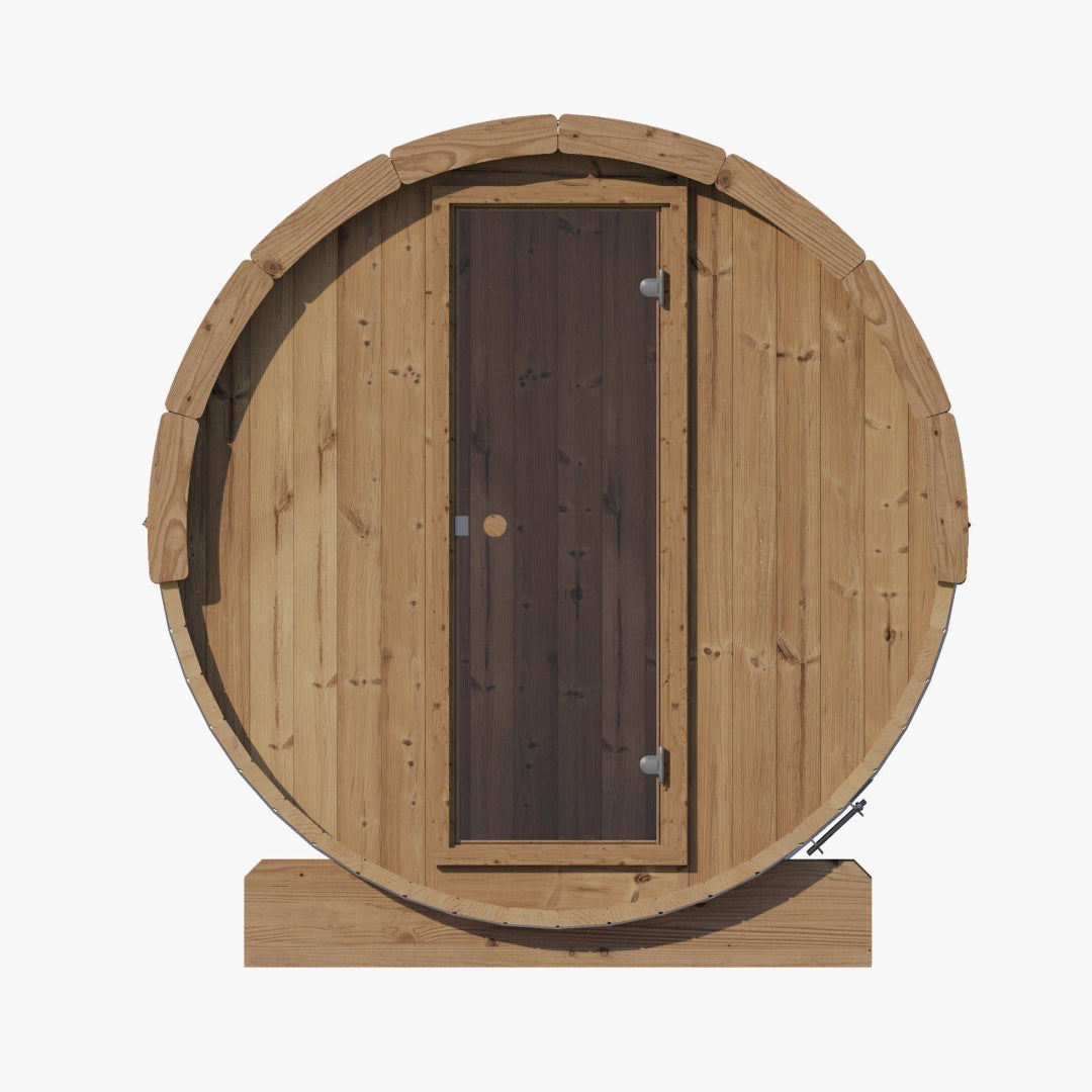 Model E8 6-Person Sauna Barrel Front
