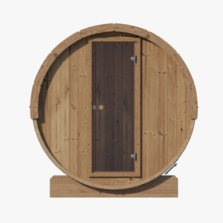 Model E8 6-Person Sauna Barrel Front
