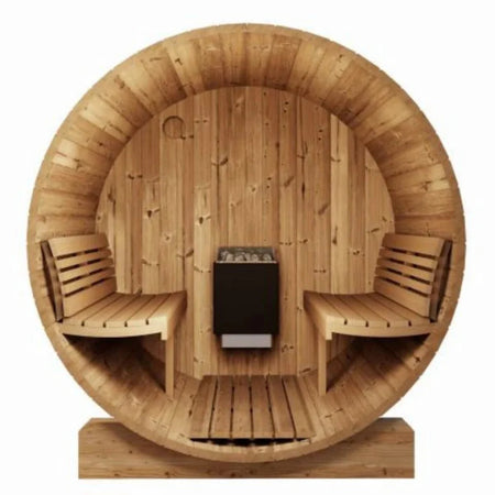 Model E8G 6-Person Barrel Sauna Interior