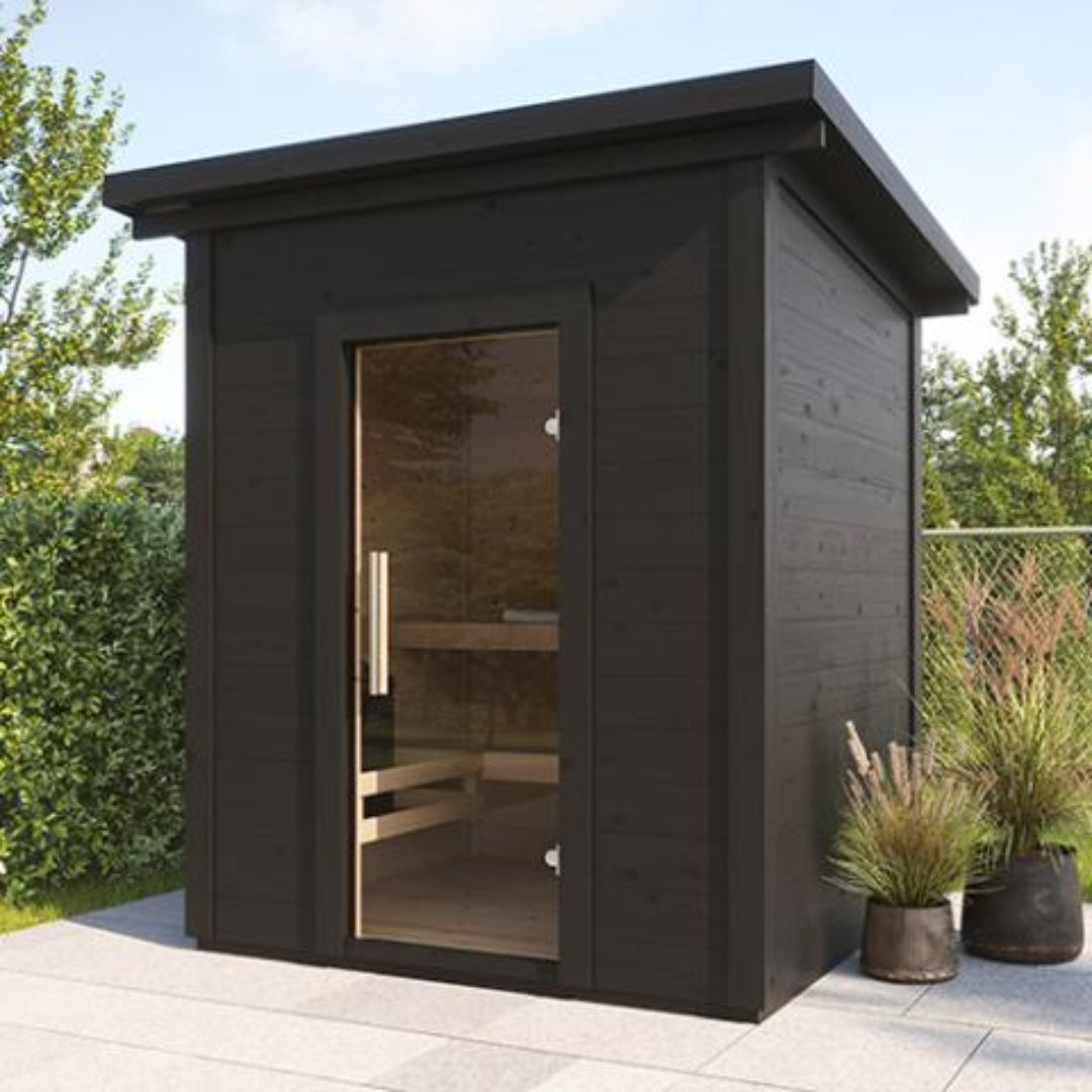 Model G2 Garden Series Outdoor Home Sauna Black