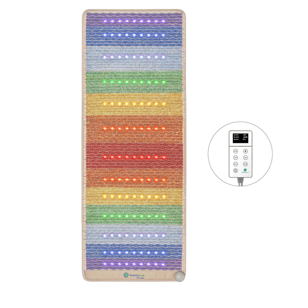 PEMF Therapy Mat With Rainbow Chakra Crystals