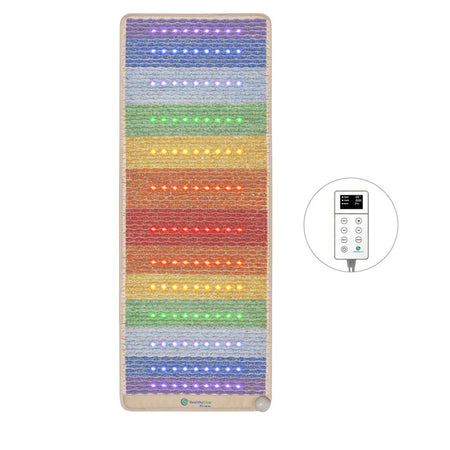 PEMF Therapy Mat With Rainbow Chakra Crystals