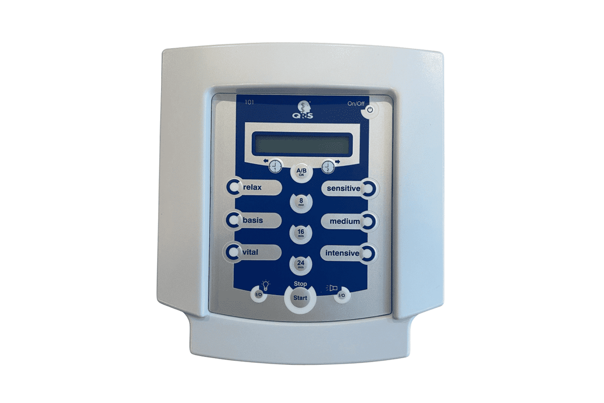 Clodseup view of Qrs 101 Pemf control panel