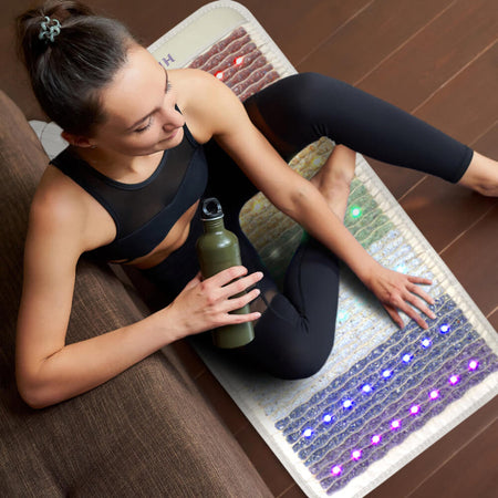 Rainbow Chakra Mat With Amethyst And Jade