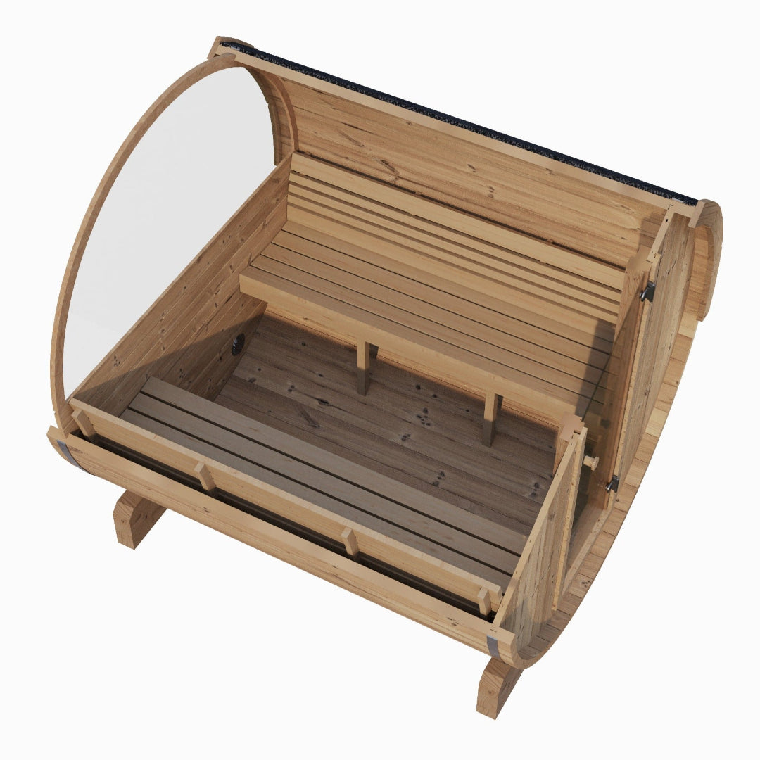 SaunaLife E8W 6-Person Outdoor Sauna Top View