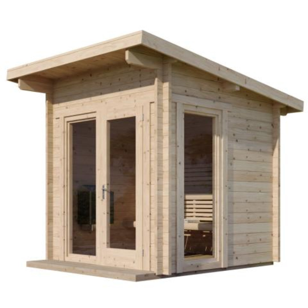 SaunaLife G4 6-Person Outdoor Cabin Sauna Right View