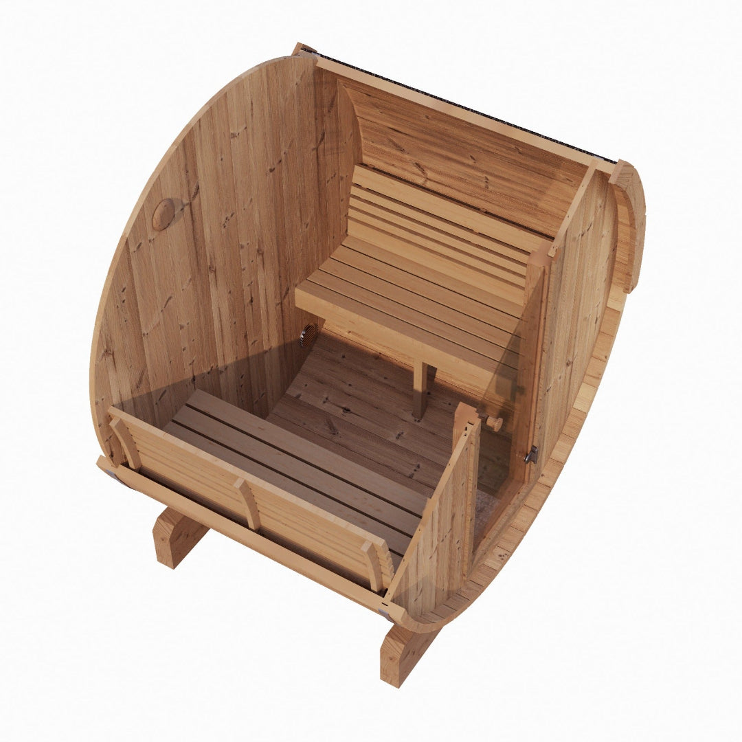SaunaLife Model E6 Sauna Barrel ERGO Series Top View