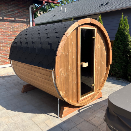 SaunaLife Model E8 Sauna Barrel Outside