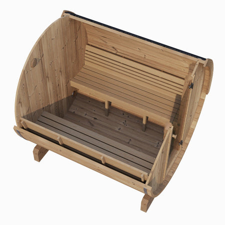 SaunaLife Model E8 Traditional Sauna Barrel Top View
