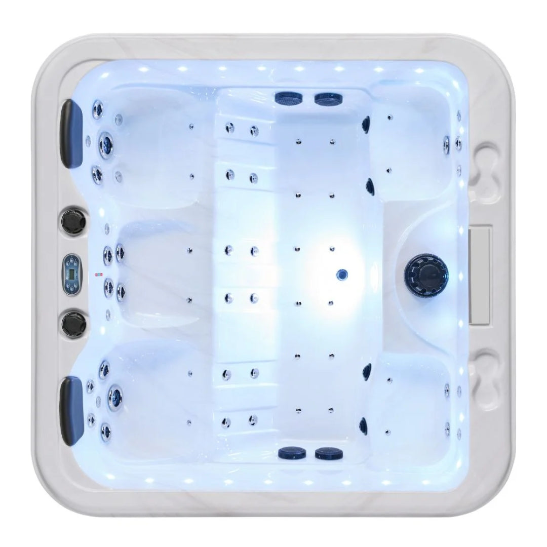 Social 5-Person Hot Tub Filled With Water