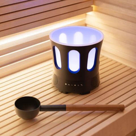 Speaker Bucket with Blue Light