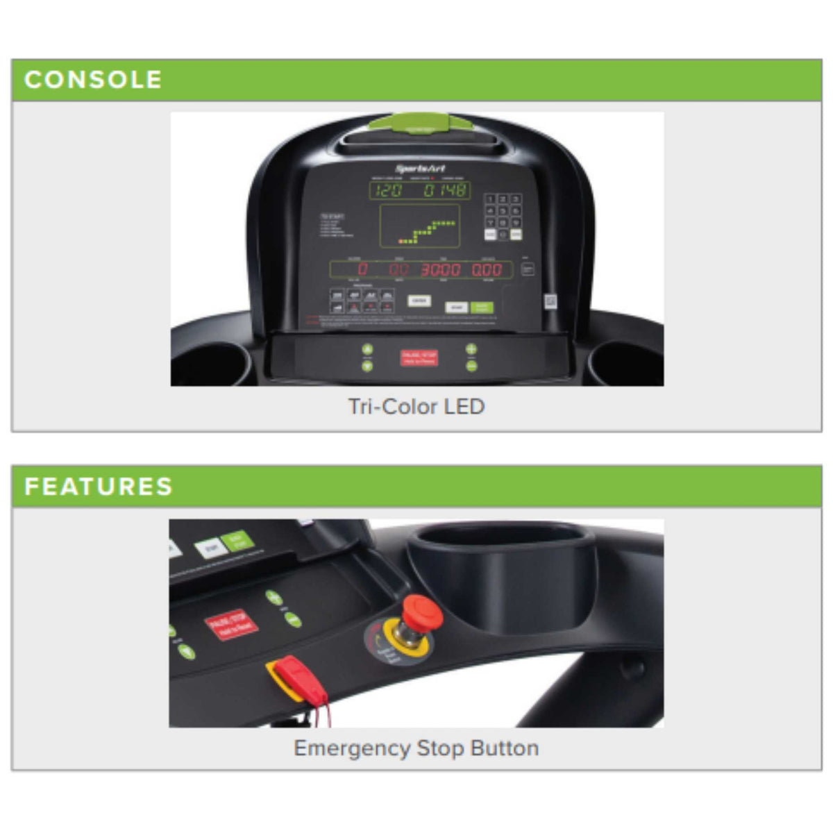 SportsArt T615M Rehabilitation Treadmill Features