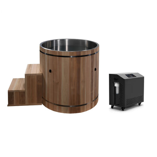 Stainless Steel Barrel Cold Plunge With Chiller