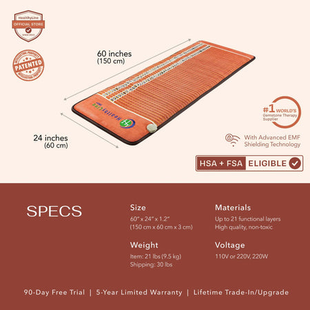TAO Series Heated Pad With EMF Blocking Layer