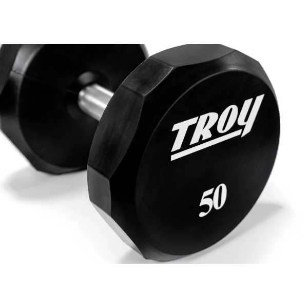 Troy Barbell 12 Sided Urethane Dumbbells TSD-U 50lbs