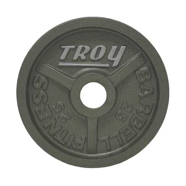 Troy Barbell Wide Flange Premium Grade Machined Olympic Plate Gray 25lb