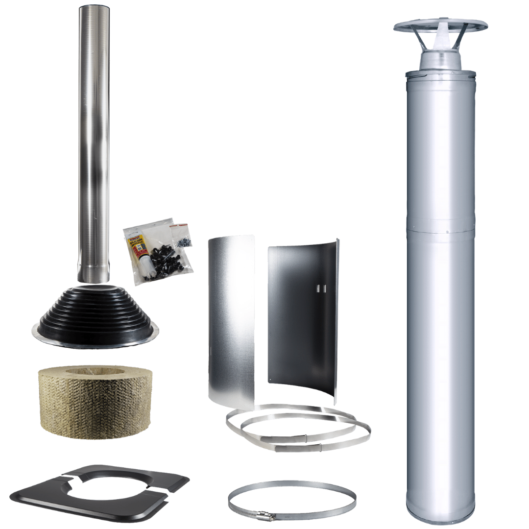 Harvia Stainless Steel Chimney Kit: 1500mm for Sauna Wood Stove