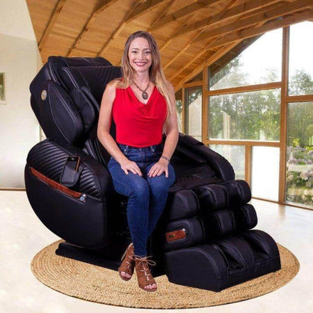 Woman Sitting On I9 Max PLUS Special Edition Medical Massage Chair