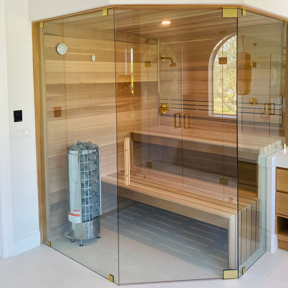 Harvia Cilindro Half Series 240V Electric Sauna Heater w/ Built-In Controls 6/8/9kW