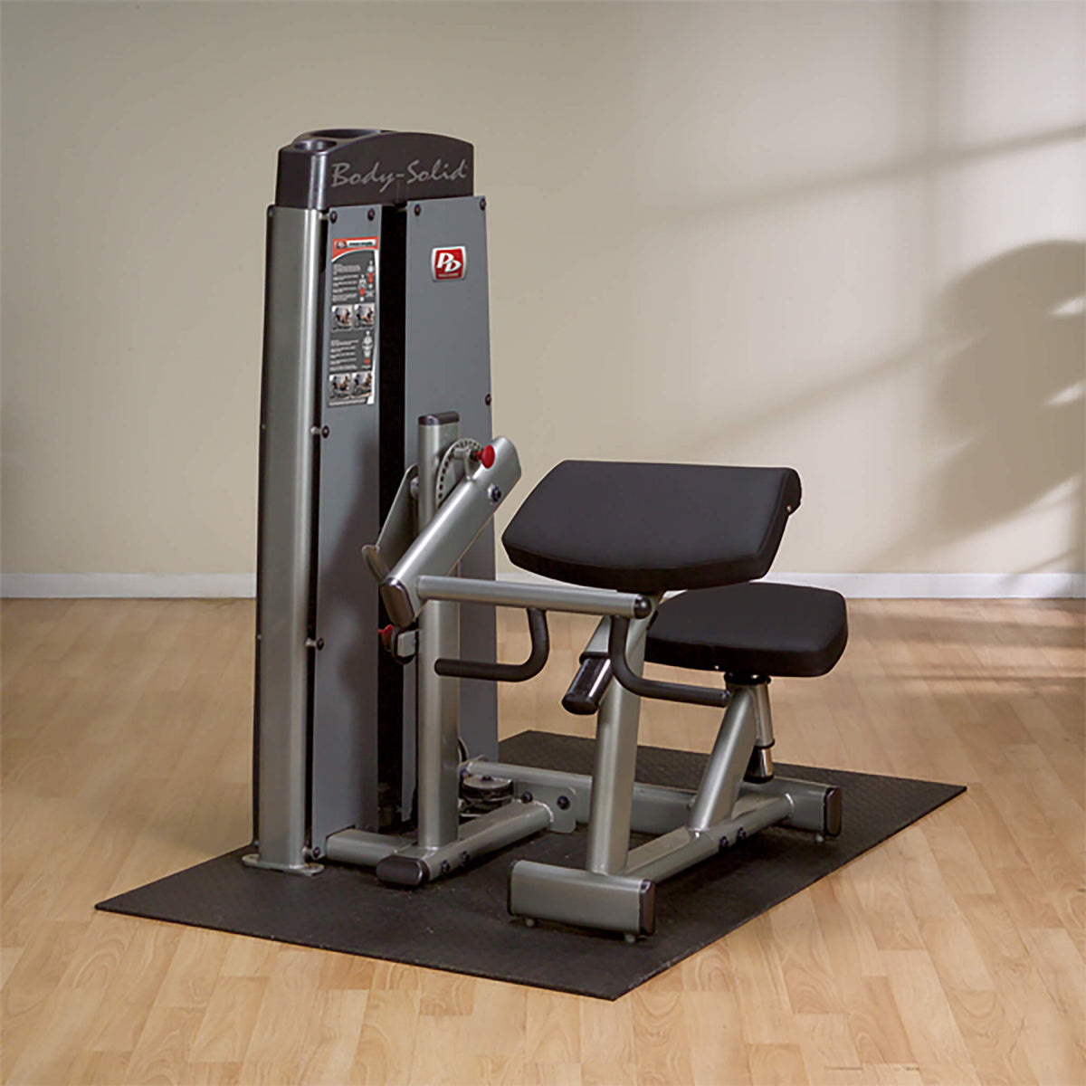 body solid bicep and tricep machine pro dual dbtc sf corner view
