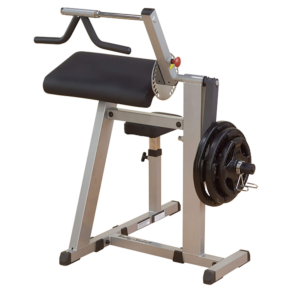 body solid cam series gcbt380 biceps and triceps machine corner view