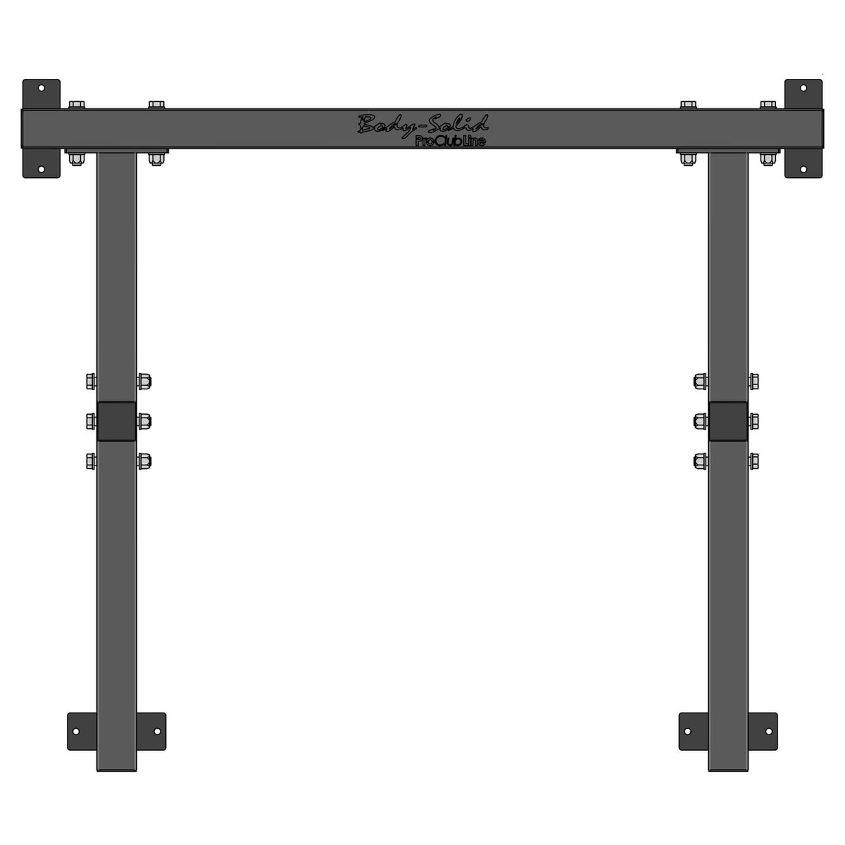 body solid commercial squat stand spr250 top view