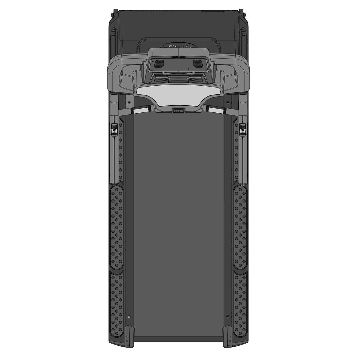 body solid commercial treadmill t150 top view dimensions