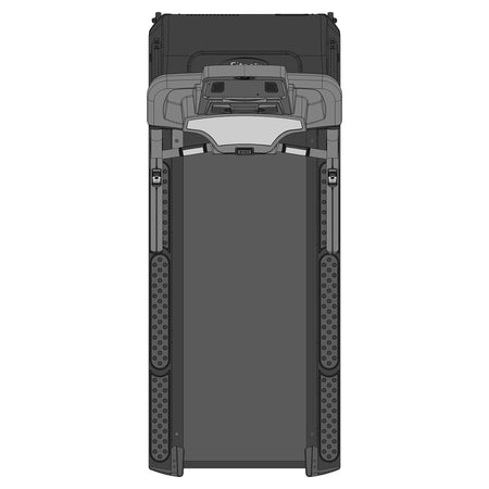 body solid commercial treadmill t150 top view dimensions