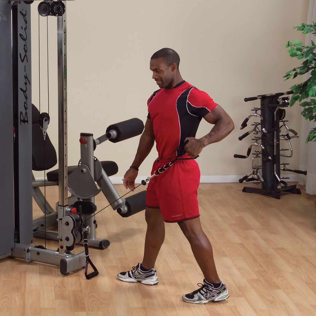 body solid dpcc sf pro dual cable column machine arm row work out
