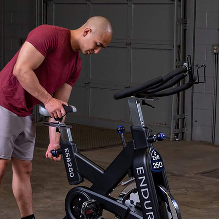 body solid endurance exercise bike esb250 adjustable seat