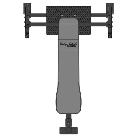 body solid flat olympic bench sofb250 top view technical drawings