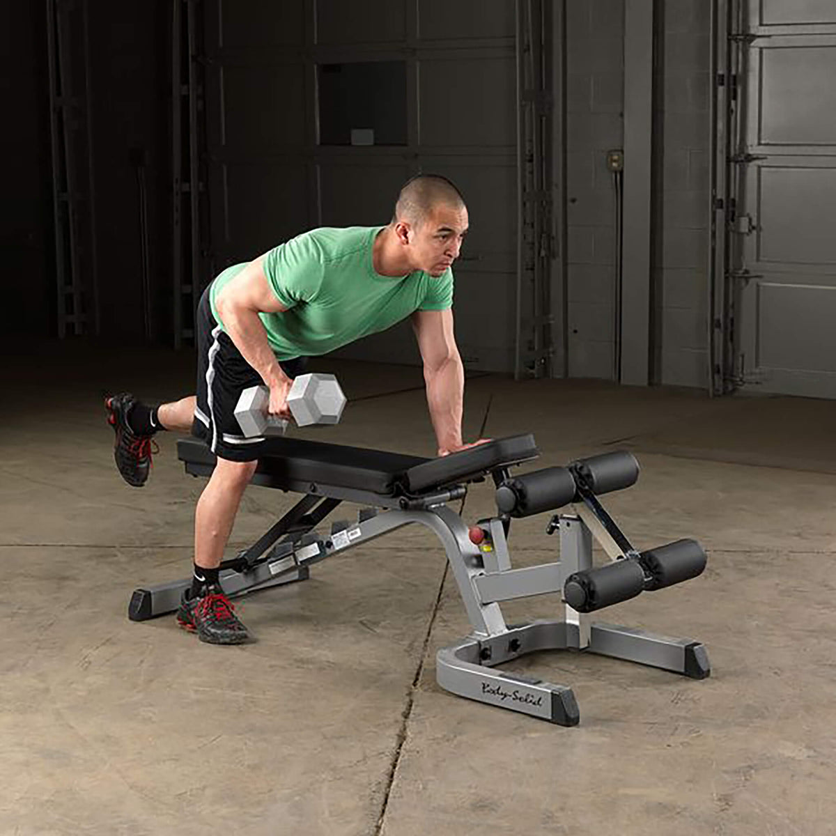 body solid gfid71 heavy duty fid bench bend over row