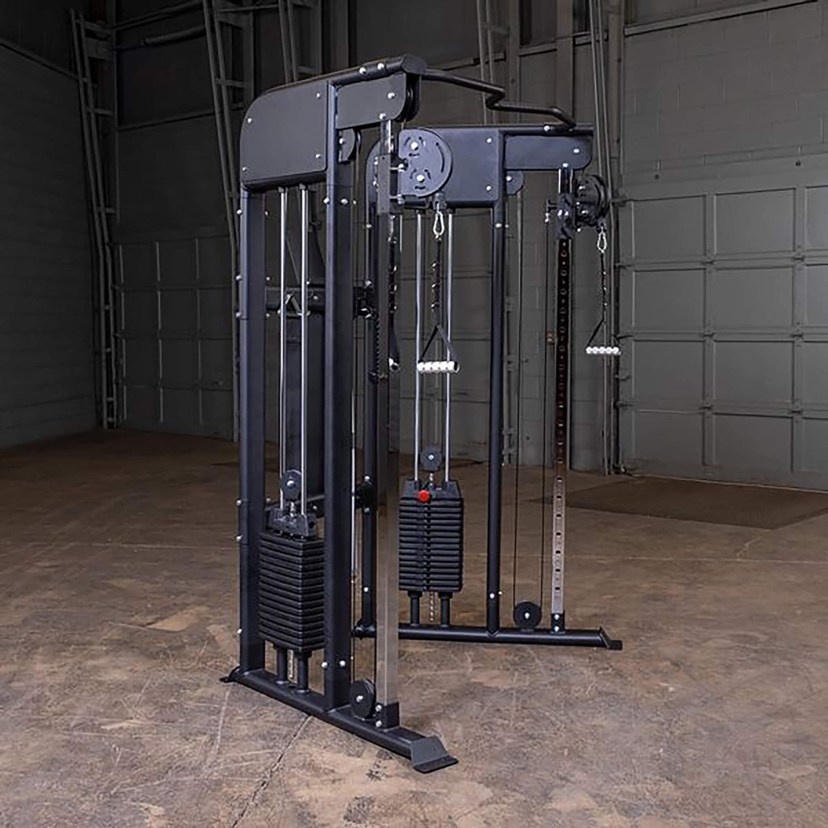 body solid gft100 side view weight stacks
