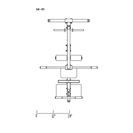 body solid glm83 pro lat machine dimensions