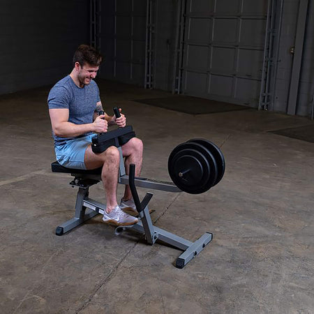 body solid gscr349 man calf raise black plates